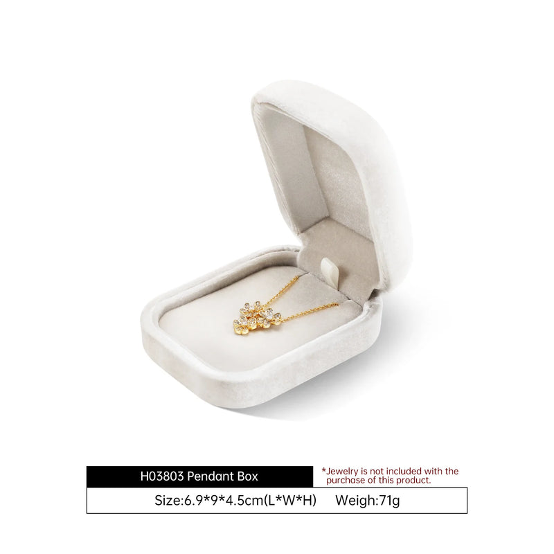 Yinbeini Wedding Ring Box Velvet Jewelry Box Collection Bracelet Necklace Pendant Storage Case Jewelry Display Organizer H030