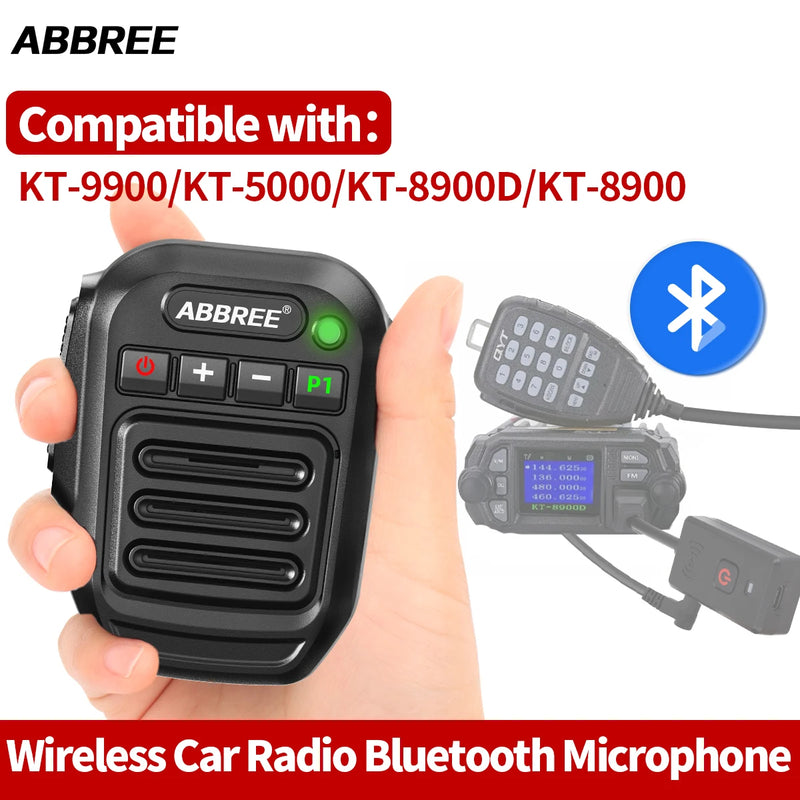 ABBREE Wireless Bluetooth Speaker Microphone Handheld Mic K Type/8 Pin For Quansheng UV-K5(8) K6 Baofeng UV-5R 21 QYT KT-8900D
