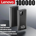 Lenovo 2026 New 500000mAh 140W Super Fast Charging Ultra Capacity Power Bank CCC Certified Portable Charger for iPhone Samsung