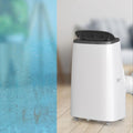 14000 BTU Portable Air Conditioner, 3-In-1 Cooling for 750 Sq.Ft Rooms,Quiet, Remote Control, LED Display, 24H Timer, Window Kit, Energy Efficient,Home/Office Use,Grey Top