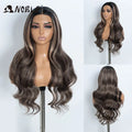 Noble 13x4 Lace Front Wig Synthetic 28 inch Long wavy ombre blonde Wigs For Women Ombre Lace Front Wig Synthetic Lace Front Wig