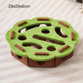 Pet Cat Puzzle Maze Holes Toys Felt Box With Bell Ball Kitten Playing Toys Interactive Funny Combination Set Cat Supplies