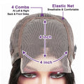 Brown Straight Short Bob Wig 13x4 4x4 HD Lace Frontal Wigs 100% Human Hair Preplucked For Black Woman #4 Color 14 16 Inch