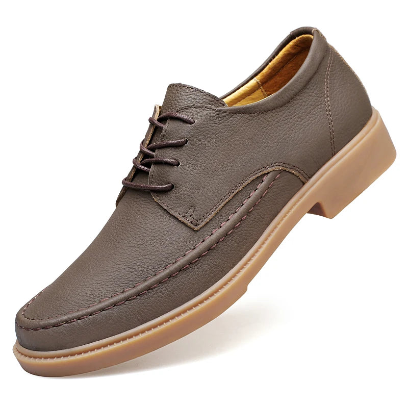 New Men's Lace-Up Casual Shoes For Autumn And Winter Fashionable Business Comfort Office Shoes  Outdoor Breathable Walking Shoes