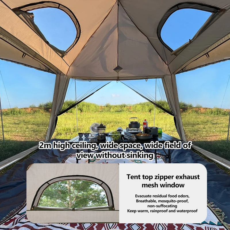 4 Season Hot Tent with Stove Jack Family Camping Large - View 6 | SAMAG