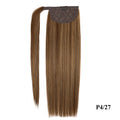 100% Human Hair Ponytail European Straight 120gram Wrap Around Clip In Pony Tail Machine Remy Hair 12-26 Inches For  Salon