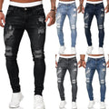 Fashion Street Style Ripped Skinny Jeans Men Vintage wash | SAMAG