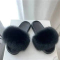 Women Real Raccoon Fur Slides Fluffy Luxury Furry Open Toe Slippers Indoor Outdoor Summer Sandals Non Slip Soft Comfy Sole Cozy