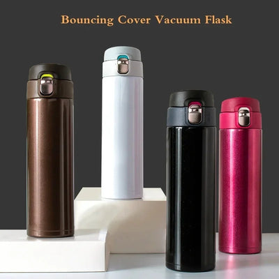 500ML Stainless Steel Bouncing Cover Vacuum Flask Thermos | SAMAG