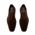 Men's Formal Genuine Leather Shoes Suede Nubuck Square Toe Oxfords British Retro Business Casual Dress Shoes 2026