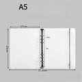 Transparent Binder, Matte Transparent Folder, Data Punching Folder, Ring Binder with Straps, for Office Document Storage