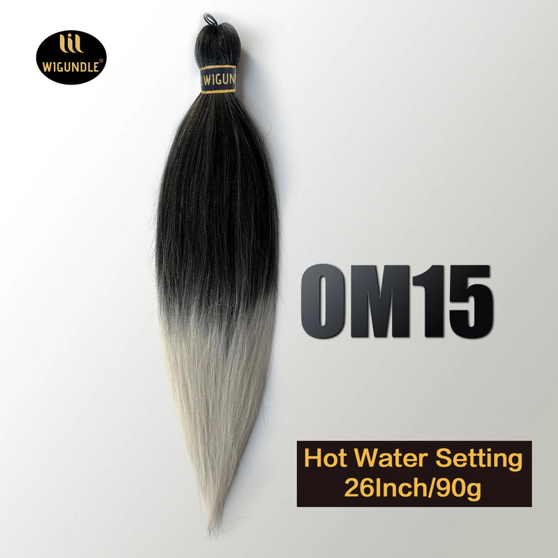 Kanekalon 26inch Hot Water Set Pre Stretched Jumbo Braiding Hair Box Twist Braids Synthetic Hair Extensions For Women Soft Yaki