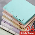 A4 4 Hole Ring Binder for School Home Office Document Exam Paper Organization Multi Functional Stationery Storage Ring Binder