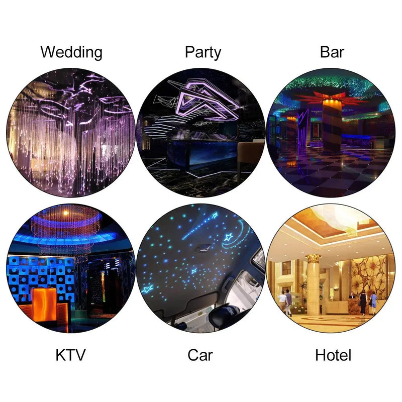 Car Starry Sky Light Fiber Optic Lights LED Auto Interior Decoration Accessories Car Roof Star Lights Ceiling Fiber Optic Light