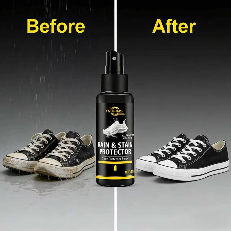 50ML Shoe Rain & Stain Protector Spray - All Color Protection, Water Repellent, Keeps Footwear Clean & Dry for Sneakers & Casual