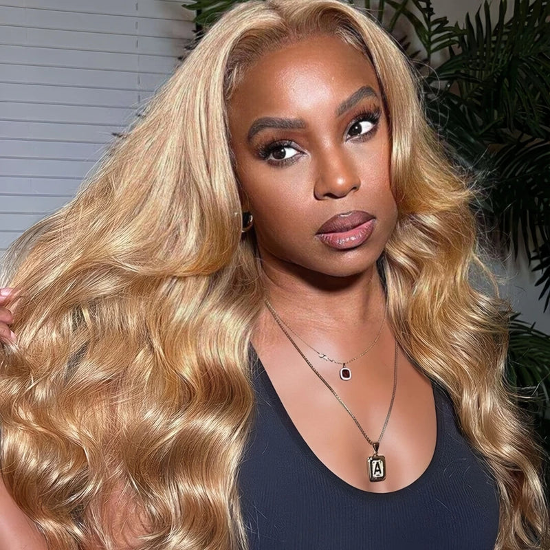 12A Human Crochet Hair Body Wave Bundles Human Hair For Women Knotless Pre-Separated #27 Honey Blonde Feather Crochet Human Hair