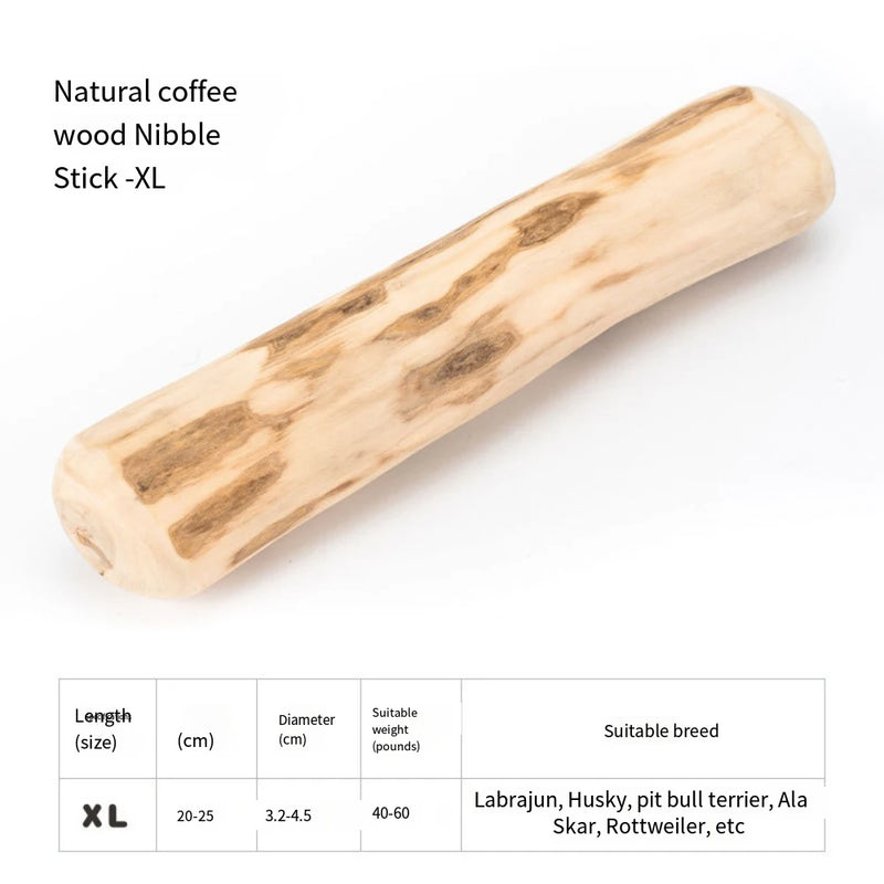1pc Natural Coffee Wooden Dog Chew Toys for Puppy Pet Dogs Teething Stress Relief Molar Teeth Cleaning Safe Chew Sticks Supplies
