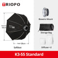 TRIOPO K3 Series 55cm 65cm 90cm 120cm Quick-Setup Octagon Softbox Bowens Mount for Godox Aputure Sokani Studio LED Video Light