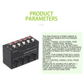 4-Channel Small Audio Mixer Stereo Dispenser Headphone Amplifier for Live Studio DJ CX400 Mini Passive Stereo Mixer RCA