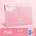 A4 5/8/12 Pockets File Folder Test Paper Storage Folder Portable Waterproof File Organizer Large Capacity Classified Portfolio