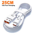 5 IN 1 GaN Desktop Charger For IPhone17 16Pro Laptop Samsung 240W Fast Charging Adapter 10A USB To Type-C Cable 3PD 2USB Charger