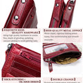 CONTACT'S Fashion Genuine Leather Women Wallet Bifold Card Holder Coin Purse Small Women's Purse Money Clip Men Pocket Wallets