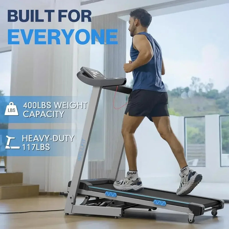 15% Auto Incline 4.0HP Folding Treadmill, 400LBS - View 3 | SAMAG