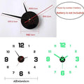 Luminous Digital Clock DIY Stereoscopic Wall Clock Silent Clock Living Room Bedroom Wall Clock Home Decorations