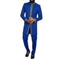White Kaunda Suit Tuxedo Outfits Summer Short Sleeve Tops Pants with Pockets African Ethnic Casual Clothing Men Tuxedo 2PCS Suit
