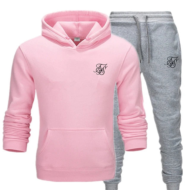 Sik silk Men Sets Fashion Autumn Spring Sporting Suit Sweatshirt Sweatpants Clothing 2 Pieces Slim - View 26 | SAMAG