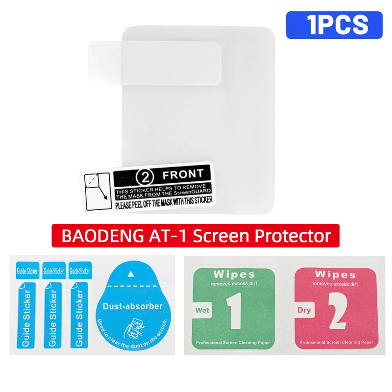 BAOFENG AT 1 Screen Protector Cover Walkie Talkie HD Clear Anti-Scratches Only For ALERVITES PoC Two Way Radio Accessories