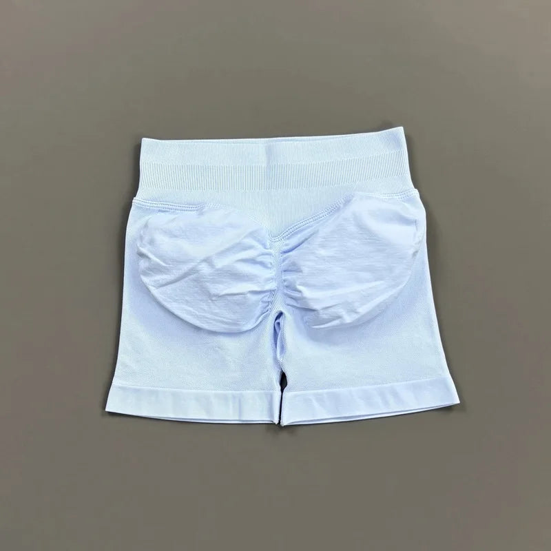 HISTELLO Impact Shorts 4.5" Women Fitness Sports Biker Shorts Low Waist Gym Short Workout Scrunch Butt Yoga Seamless Leggings