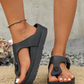 Women's Summer Casual Simple Buckle-Adjustable Thick-Soled Comfortable Eva One-Piece Flat Slip-On Slippers Suitable for Home and Outdoor Beach Use