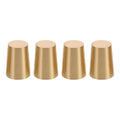 4 pc Wooden Base Brass Feet Crafts Anti Skid Tray Legs Pad Cutting Board Decorative Box Feet Jewelry Case Hardware Furniture