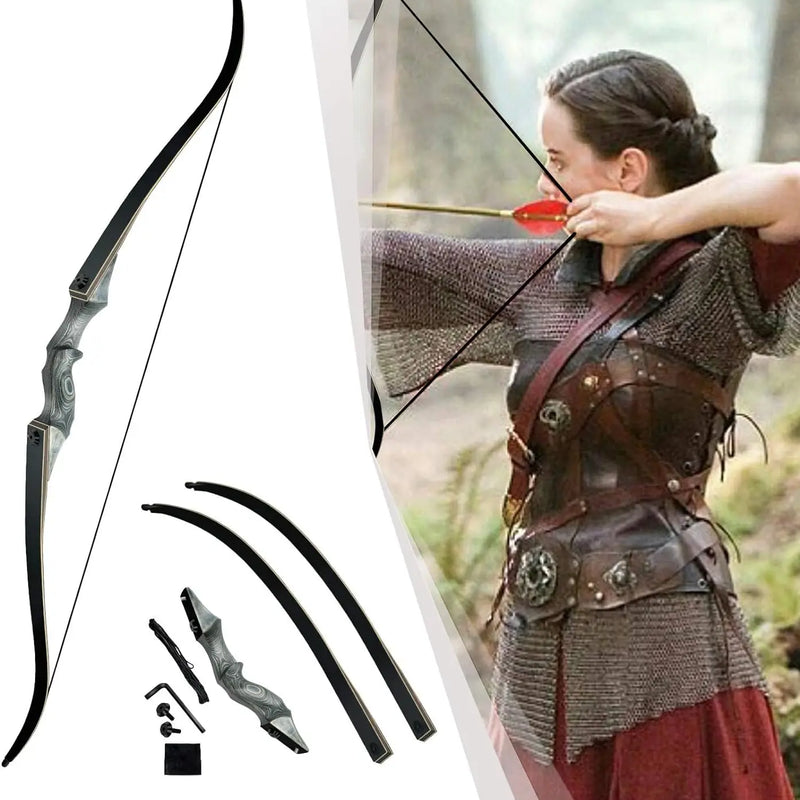 Black Hunter Takedown Recurve Bow Right and Left Handed | SAMAG