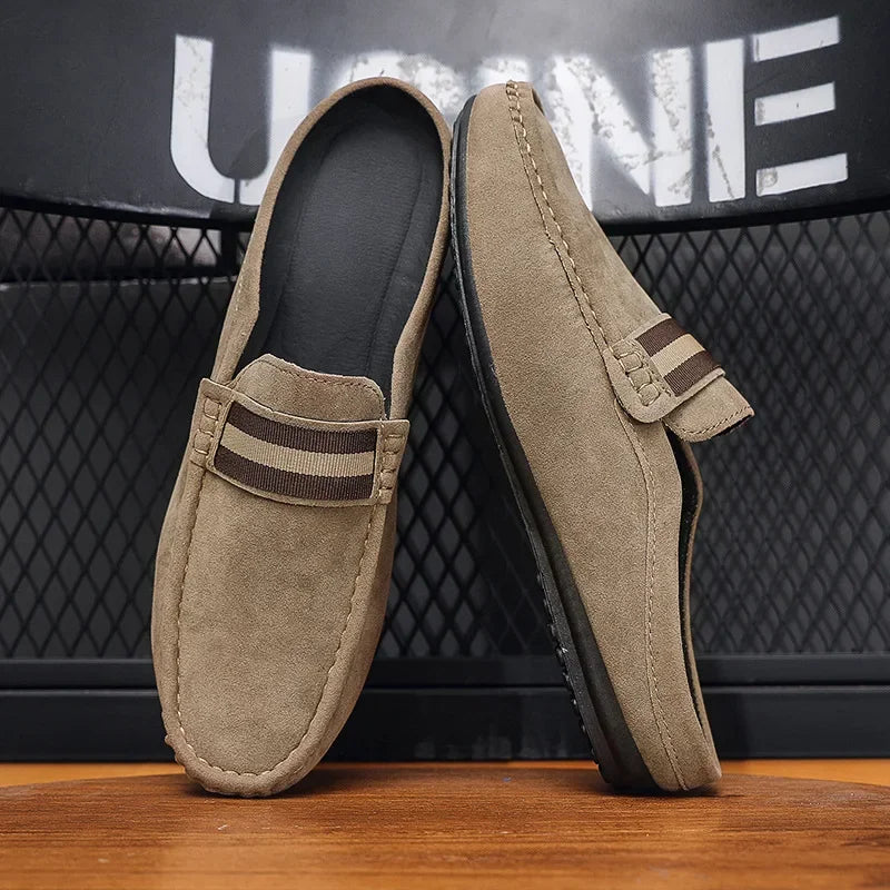 Loafer‌ Men's Lightweight Shoes Summer One Step Push Lazy Breathable Casual Half Support Slippers for Men