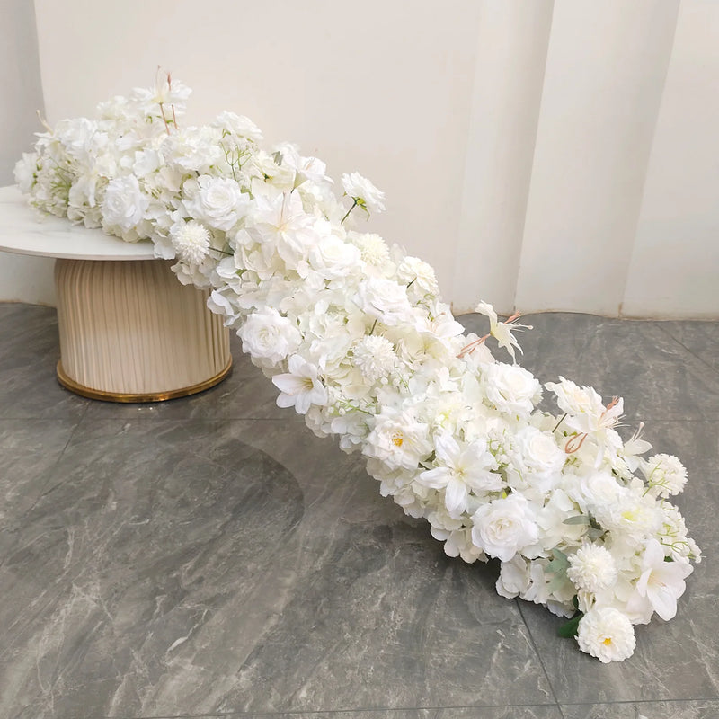 Uflower White Rose Cherry Blossom Wedding Arch Floral Row - View 16 | SAMAG