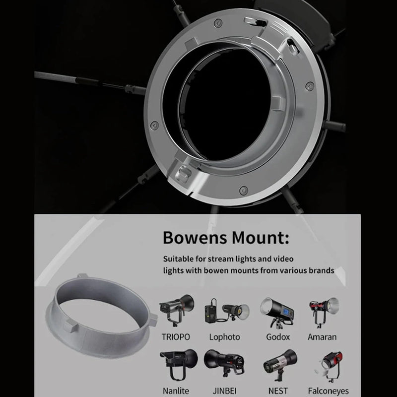 TRIOPO Bowens Mount Softbox K-3 55cm 65cm 90cm 120cm Quick-Setup Octagon Softbox for Godox Aputure Sokani Studio LED Video Light