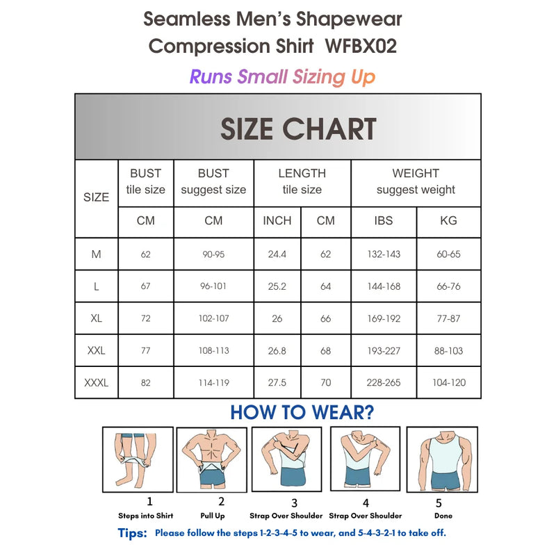 Men Seamless Shapewear Tank Top Chest Tummy Compression Slim Soft Breathable Summer Undershirt Gym Daily Base Layer
