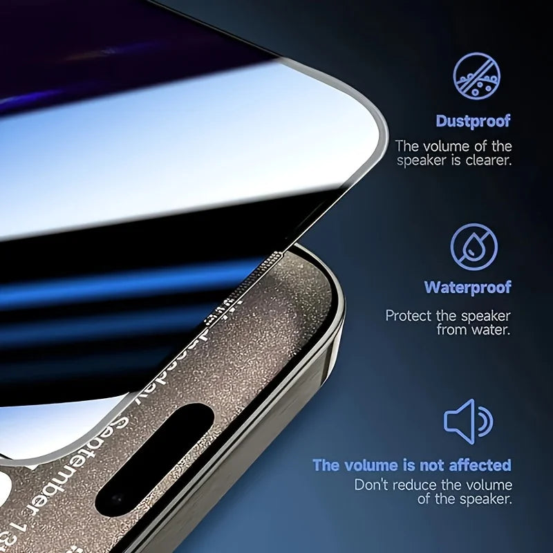 HD Tempered Glass Screen Protector, Full Coverage Ultra Clear Anti-Scratch Phone Screen Film, Compatible with iPhone 17 Pro Max/16/15/14/13/12 Series, Pro/Plus/Air Models