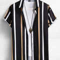 Men Women Shirts Colorful Striped Pattern Print Design | SAMAG