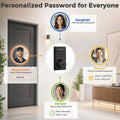 Jodays 4-in-1 Fingerprint Smart Deadbolt Lock, Keyless Entry Door Lock with Keypad Bluetooth App Auto Lock, Alexa & Google Assistant Supported(Gateway Required, Not Included), Easy Installation