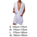 Men's Summer Milk Silk Bathrobe Hooded Sleeveless Bathrobe Pajamas Slimming Medium And Long Fitting Household Clothing
