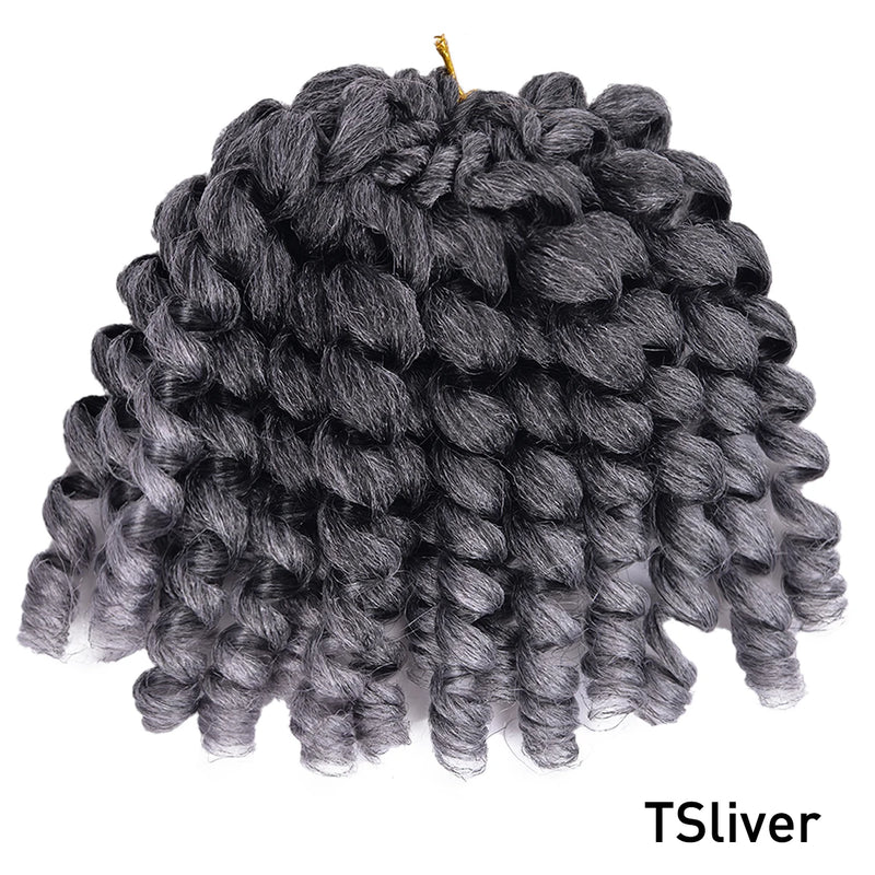 Ombre Braiding Hair Jumpy Wand Curl Crochet Braids Synthetic Crochet Hair Extension for Black Women Jamaican Bounce Curly Hair