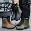 Waterproof Short Rain Boots for Men Chef Kitchen Wear-resistant Garden Wellies Low-heel Work Outdoor Original Summer Man Shoes