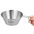 TOMSHOO Stainless Steel  Cup 200ml/500ml Measuring Cup Bowl for Outdoor Camping Backpacking Picnic food container