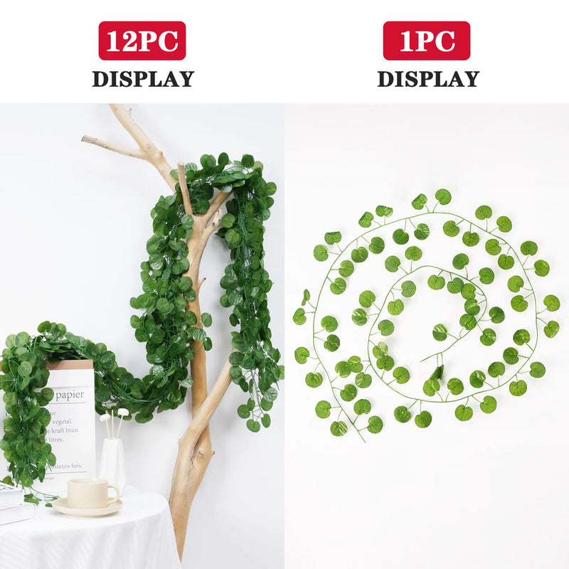 Artificial Plants Home Decor Green Silk Hanging vines Fake Leaf Garland Leaves Diy For Wedding Party Room Garden Decoration