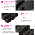 Vanlov Brazilian Body Wave Hair Bundles Human Hair Weave Bundles Natural Black/Jet Black 1/3/4 Piece 8-30” Remy Hair Extensions