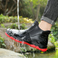 Men's Rain Boots Waterproof Boots Outdoor Non-slip Casual Ankle Boots Hiking Fishing Water Shoes Work Lightweight Rubber Boot