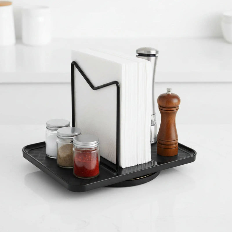 Rotating Metal Napkin Holder, Non - Slip Kitchen Condiment - View 2 | SAMAG
